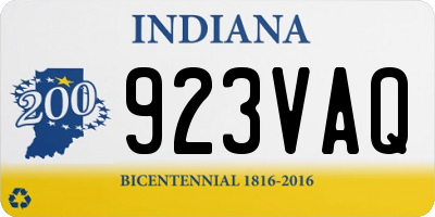 IN license plate 923VAQ