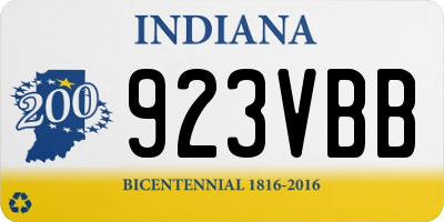 IN license plate 923VBB