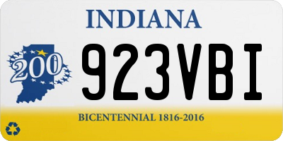 IN license plate 923VBI