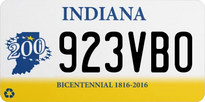 IN license plate 923VBO