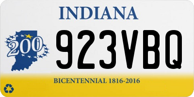 IN license plate 923VBQ