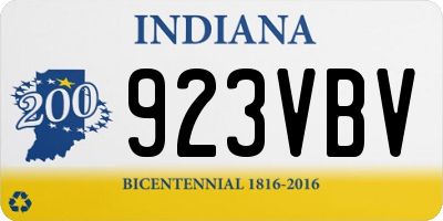IN license plate 923VBV