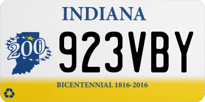 IN license plate 923VBY