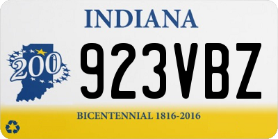 IN license plate 923VBZ