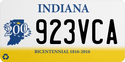 IN license plate 923VCA