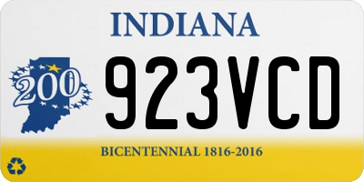 IN license plate 923VCD