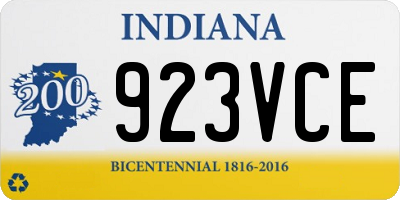 IN license plate 923VCE