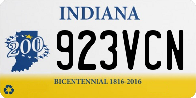 IN license plate 923VCN