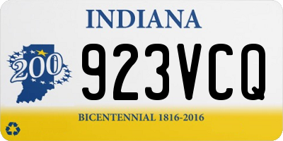 IN license plate 923VCQ