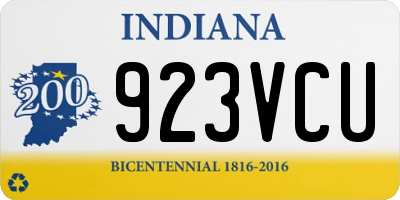 IN license plate 923VCU