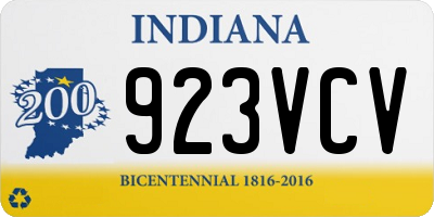 IN license plate 923VCV