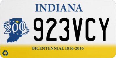 IN license plate 923VCY