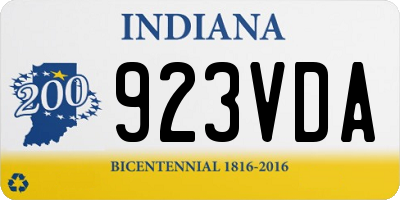 IN license plate 923VDA