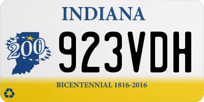 IN license plate 923VDH