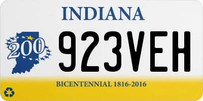 IN license plate 923VEH