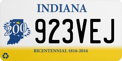 IN license plate 923VEJ