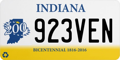 IN license plate 923VEN