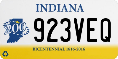 IN license plate 923VEQ