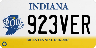 IN license plate 923VER