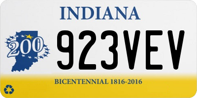 IN license plate 923VEV