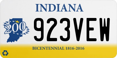 IN license plate 923VEW