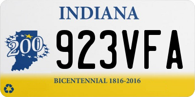 IN license plate 923VFA