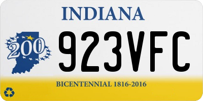 IN license plate 923VFC