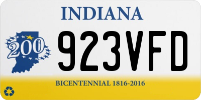IN license plate 923VFD