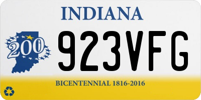 IN license plate 923VFG