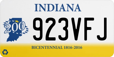 IN license plate 923VFJ