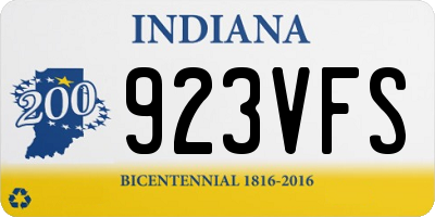 IN license plate 923VFS