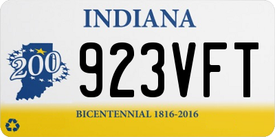 IN license plate 923VFT