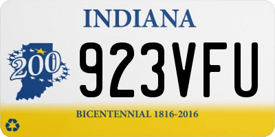 IN license plate 923VFU