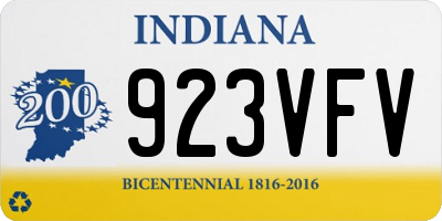 IN license plate 923VFV