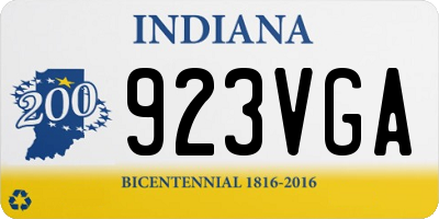 IN license plate 923VGA