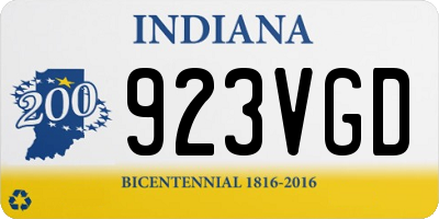 IN license plate 923VGD