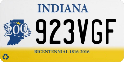 IN license plate 923VGF
