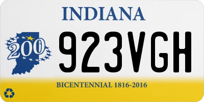 IN license plate 923VGH