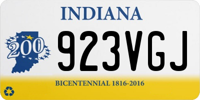 IN license plate 923VGJ