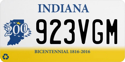 IN license plate 923VGM