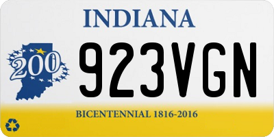 IN license plate 923VGN
