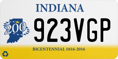 IN license plate 923VGP