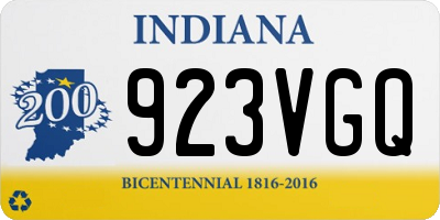 IN license plate 923VGQ