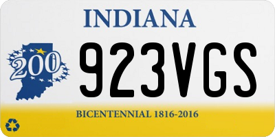 IN license plate 923VGS