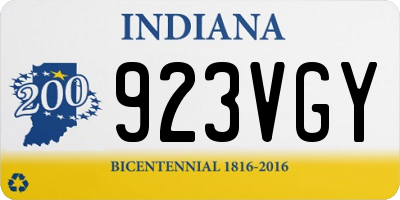 IN license plate 923VGY