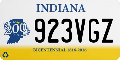 IN license plate 923VGZ