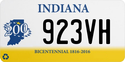 IN license plate 923VH
