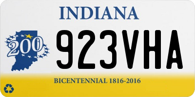 IN license plate 923VHA