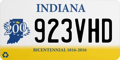 IN license plate 923VHD