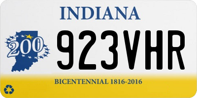 IN license plate 923VHR